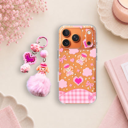 Kawaii Melody Clear Silicone Phone Case with Charm