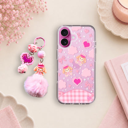Kawaii Melody Clear Silicone Phone Case with Charm