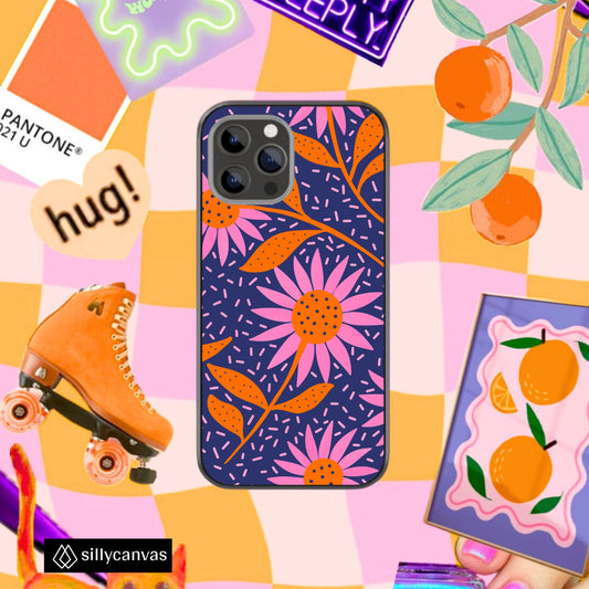 Sunset Blossom Glass Phone Case