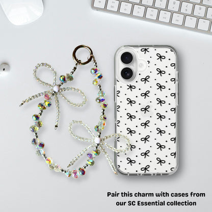 Glam Crystal Double Bow Phone & Bag Fashion Charm