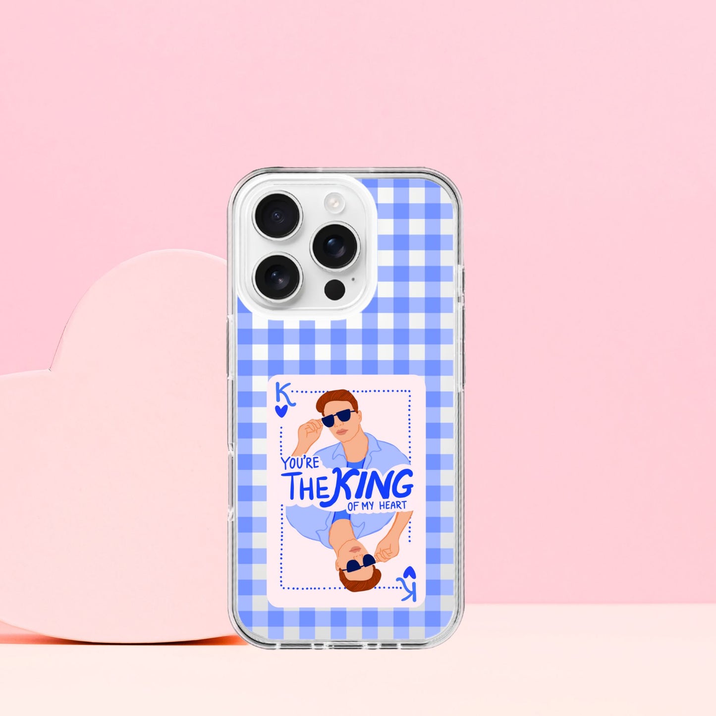 King of Hearts Valentine's Day Silicone Case