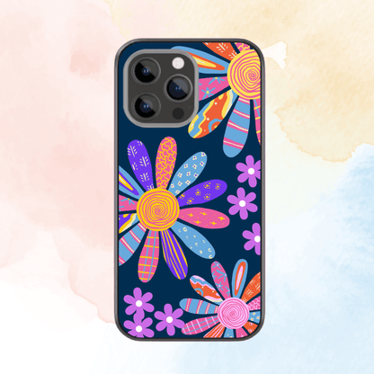Modern Floral Glass Case