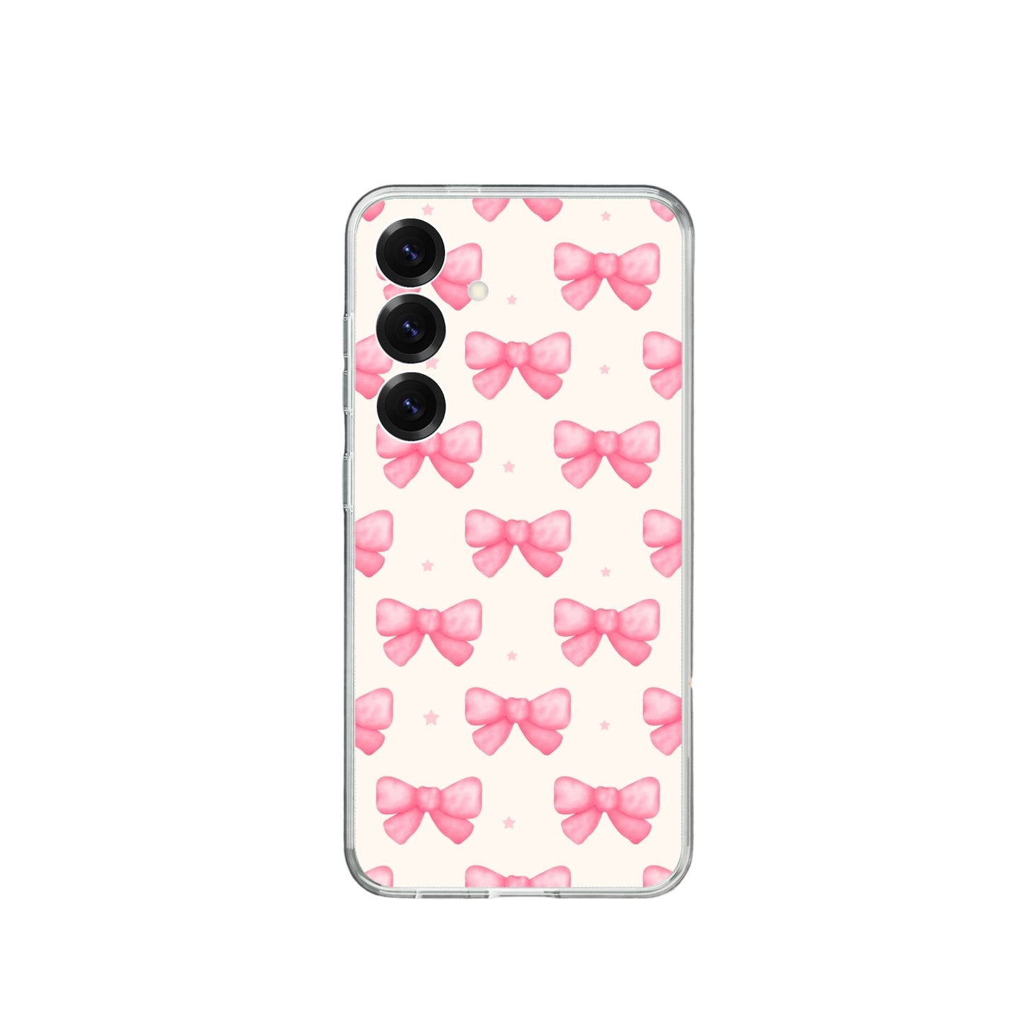Pink Bow pattern Silicone Phone Case