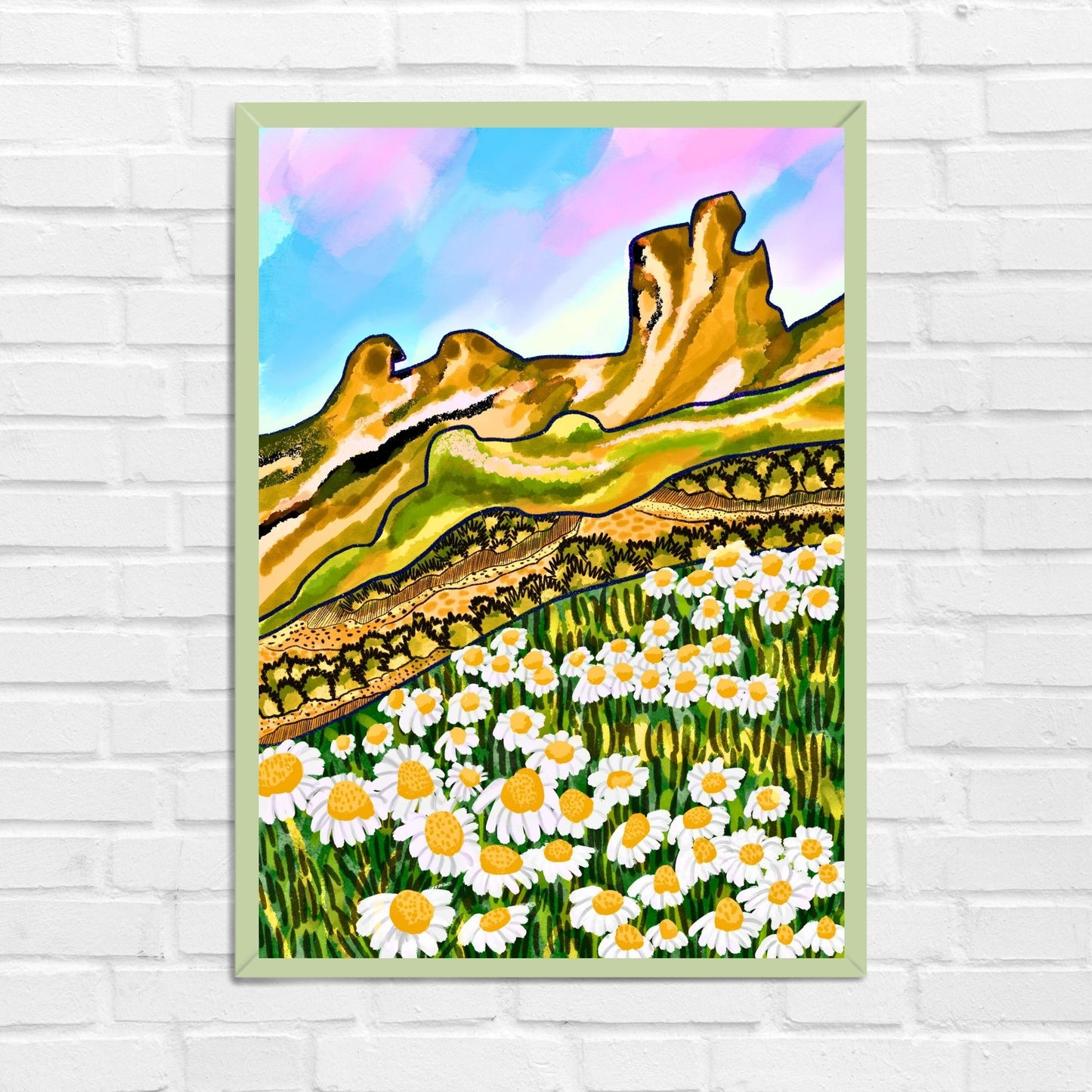 Field of Daisies Travel Wall Art
