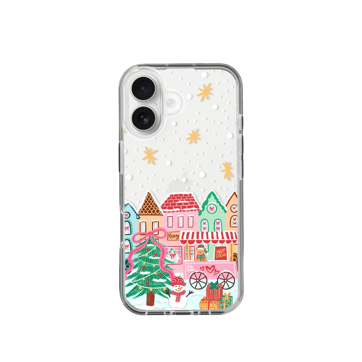 Clear Silicone Case Christmas Village