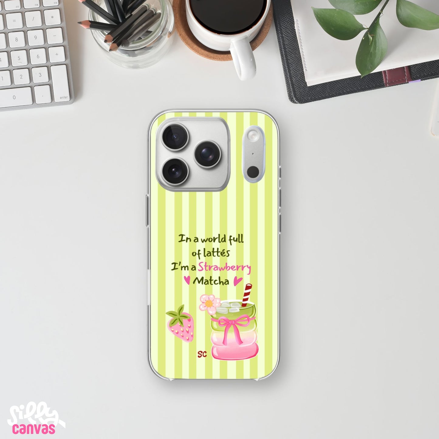 Im a Strawberry Matcha Silicone Case