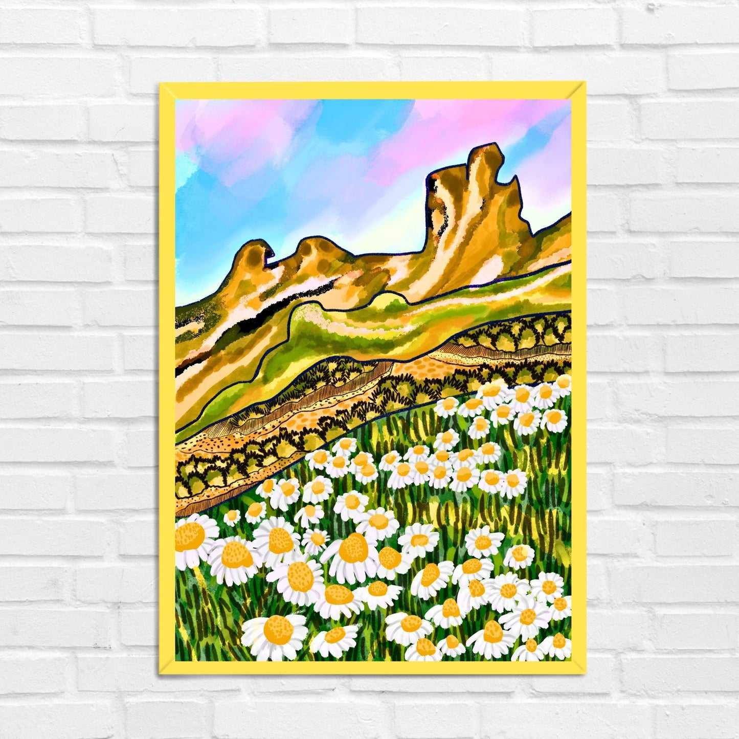 Field of Daisies Travel Wall Art