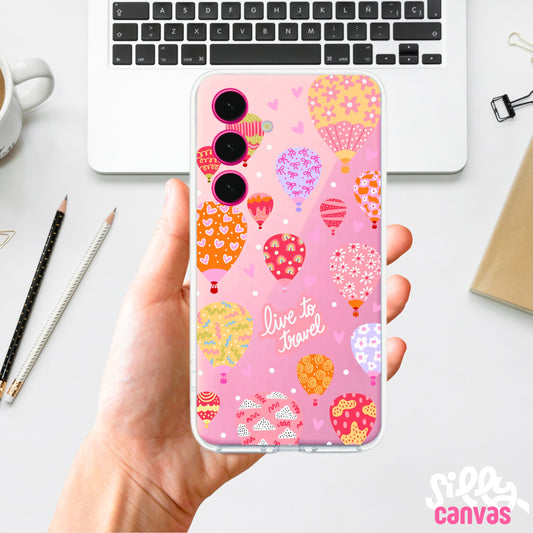 Clear Silicone Case Live to Travel