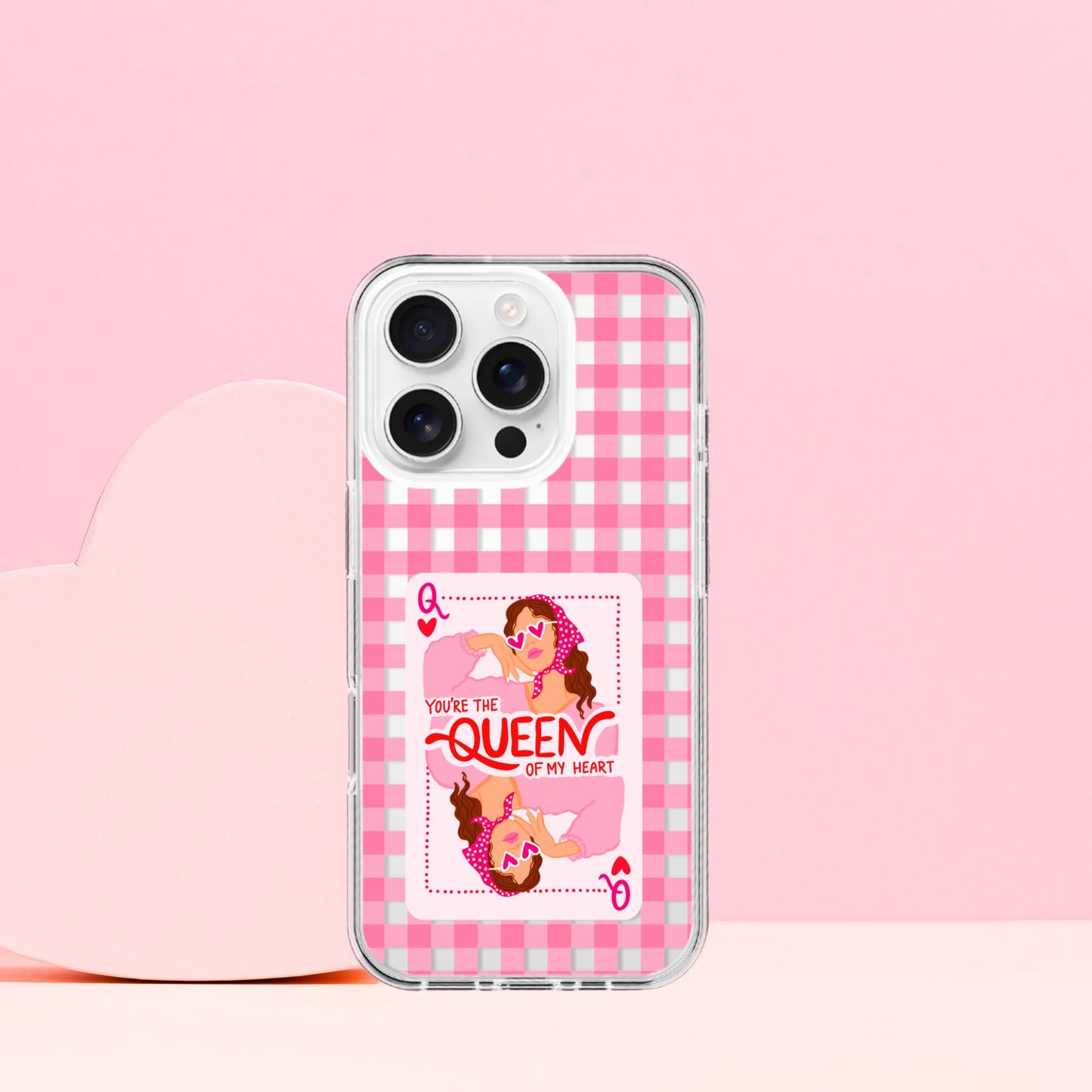 Queen of Hearts Valentine's Day Silicone Case