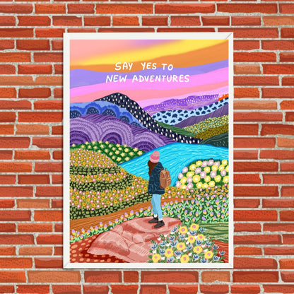 Say Yes to New Adventures Wall Art