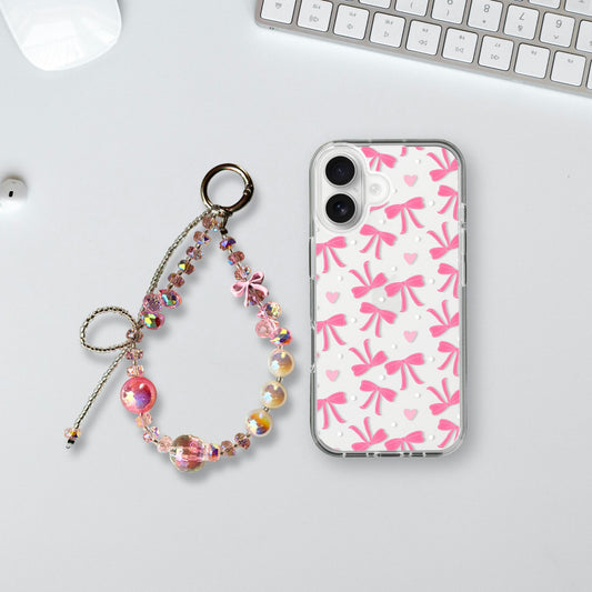 Bow Day, Every Day Charm Case - Silicone Clear Case with Charm