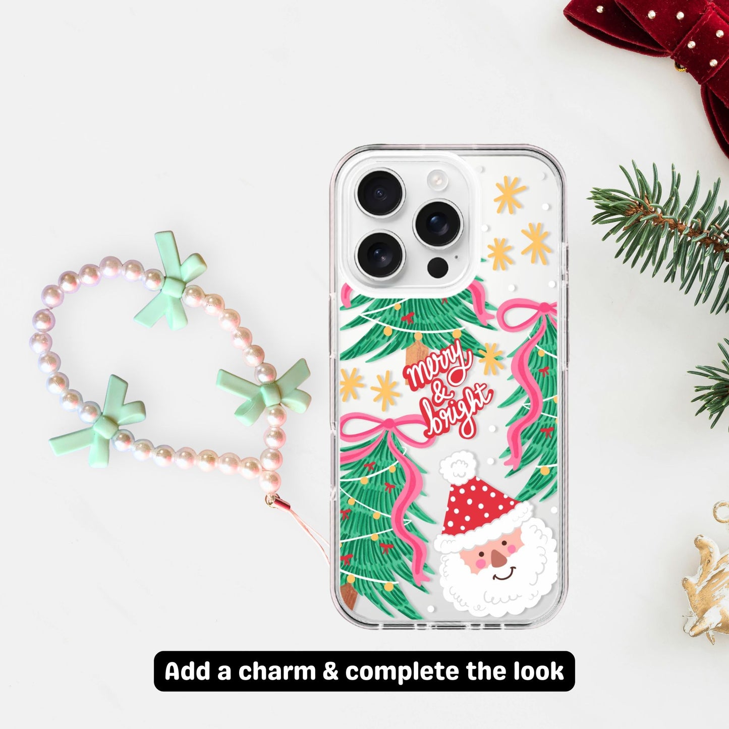 Clear Silicone Case Christmas Santa Claus