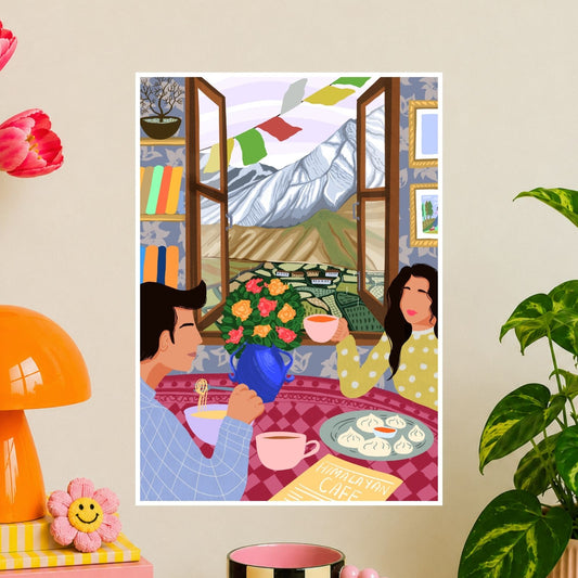 Mountain Travellers & Pahaadi Momo Travel Wall Art