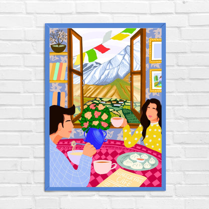 Mountain Travellers & Pahaadi Momo Travel Wall Art