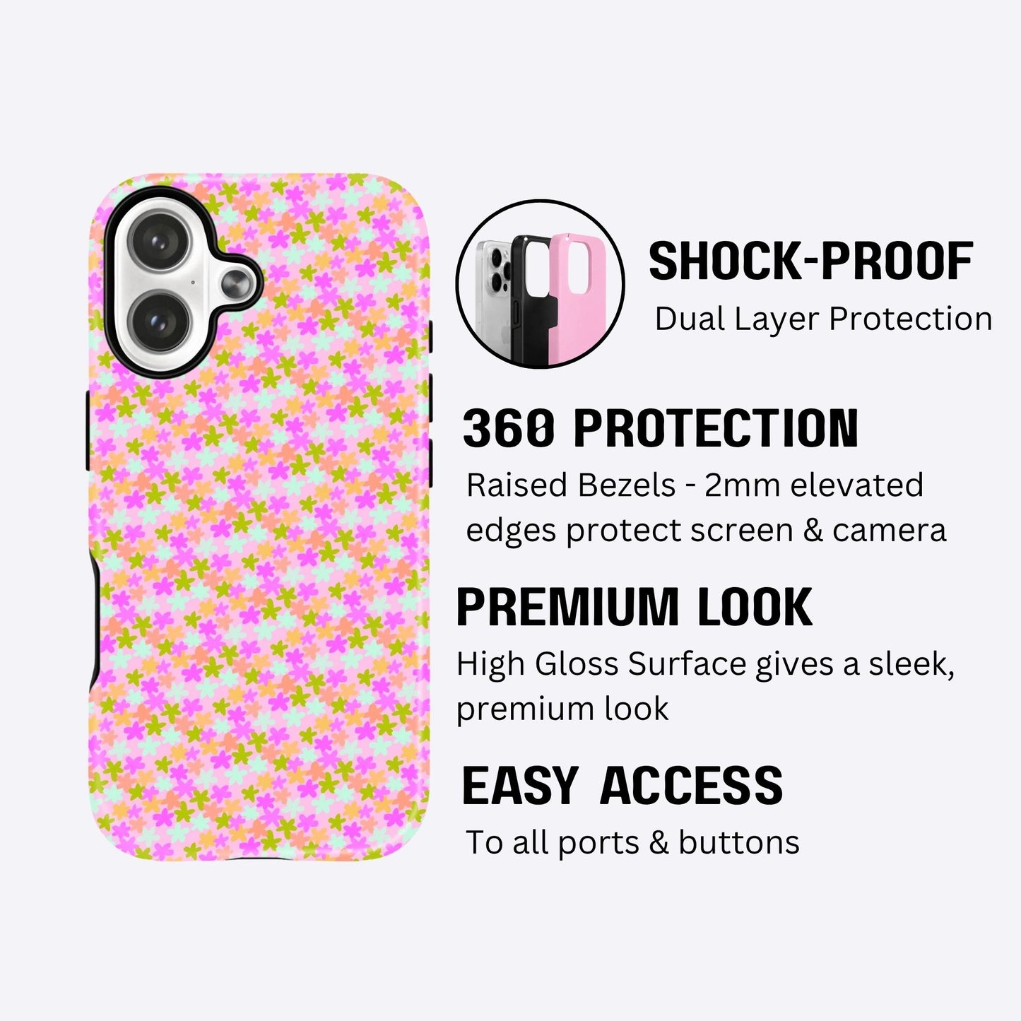 Spring Floral Pattern Armour Case