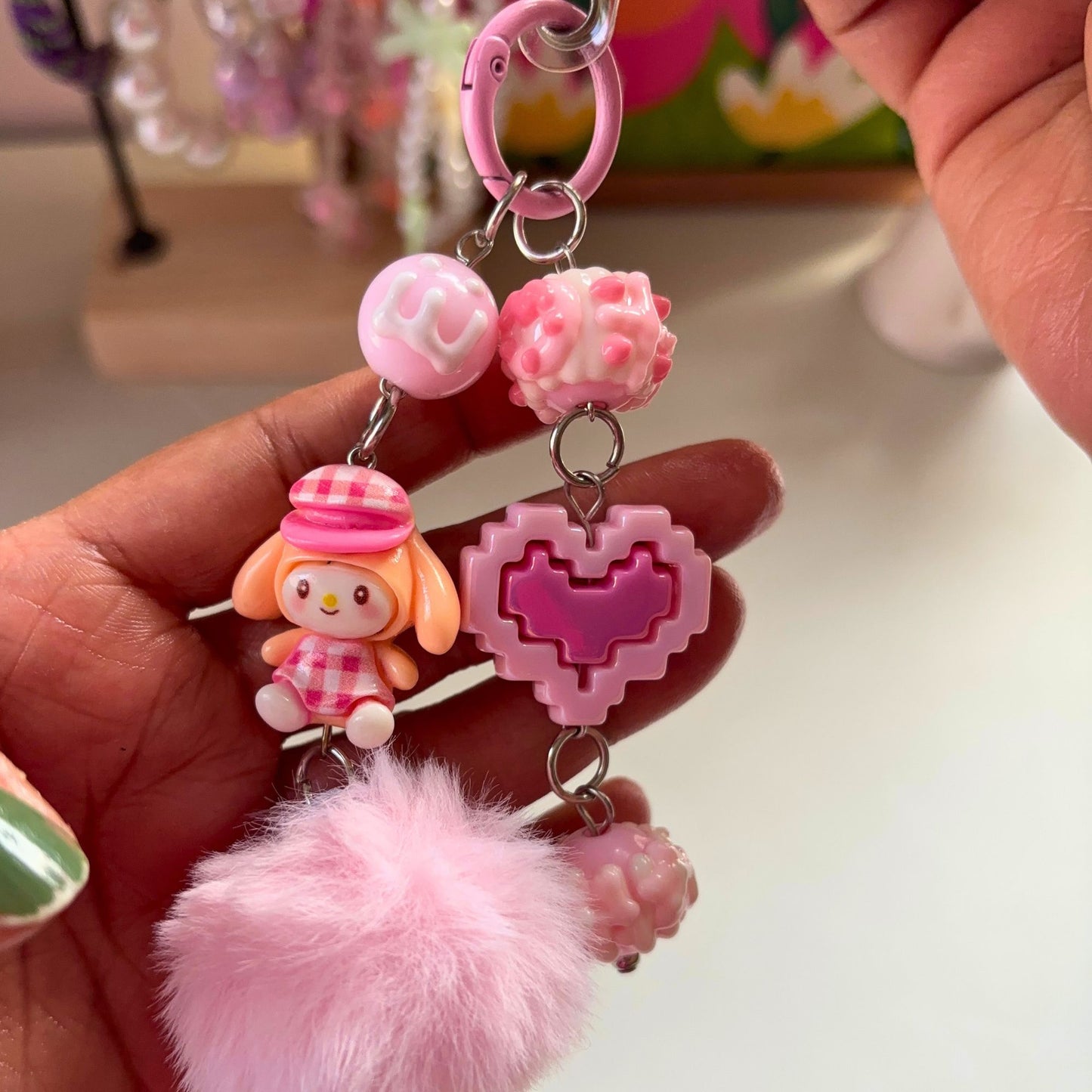 Custom Name Kawaii Melody Clear Silicone Phone Case with Charm