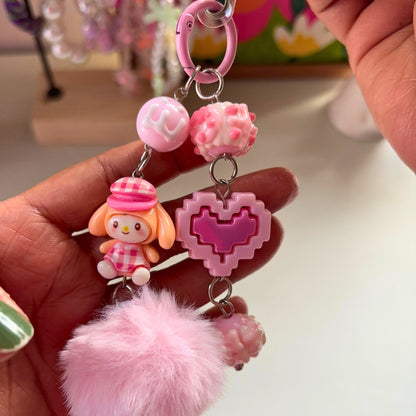 Custom Name Kawaii Melody Clear Silicone Phone Case with Charm