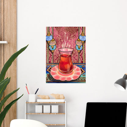 Cozy Tea Cup Travel Wall Art