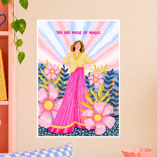 We are made of magic wall art