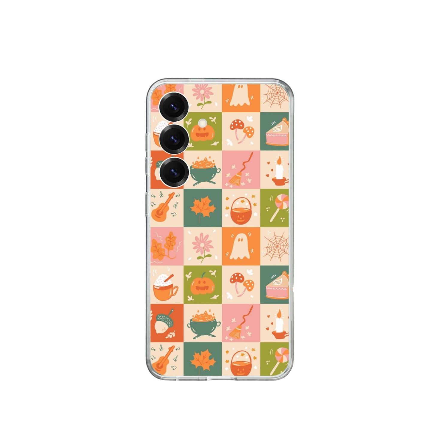 Autumn Checkers Silicone Phone Case