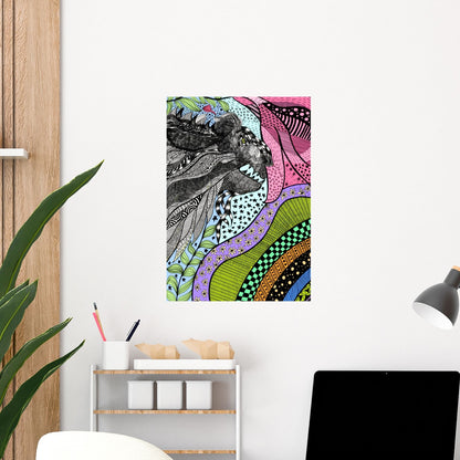 Lion in the Jungle Sketch Wall Art