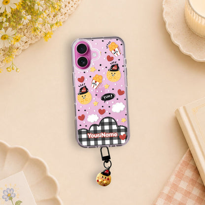 KFC Clear Silicone Phone Case with Small Charm