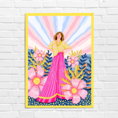 Lady in Pink Wall Art