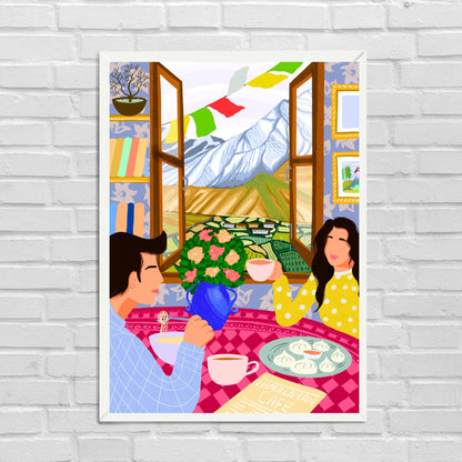 Mountain Travellers & Pahaadi Momo Travel Wall Art