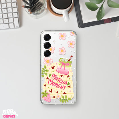 Matcha Moment Silicone Clear Case