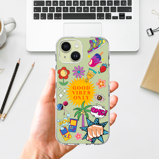 Clear Silicone Case Good Vibes Only