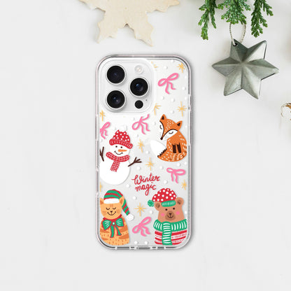 Clear Silicone Case Christmas Winter Magic