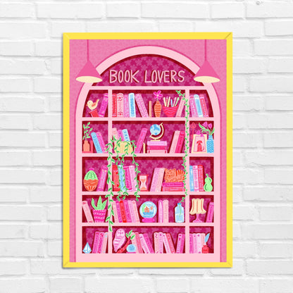 Booklovers Pink Wall Art