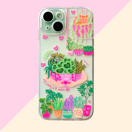 Sale Plant Lover Clear Soft Silicone Case