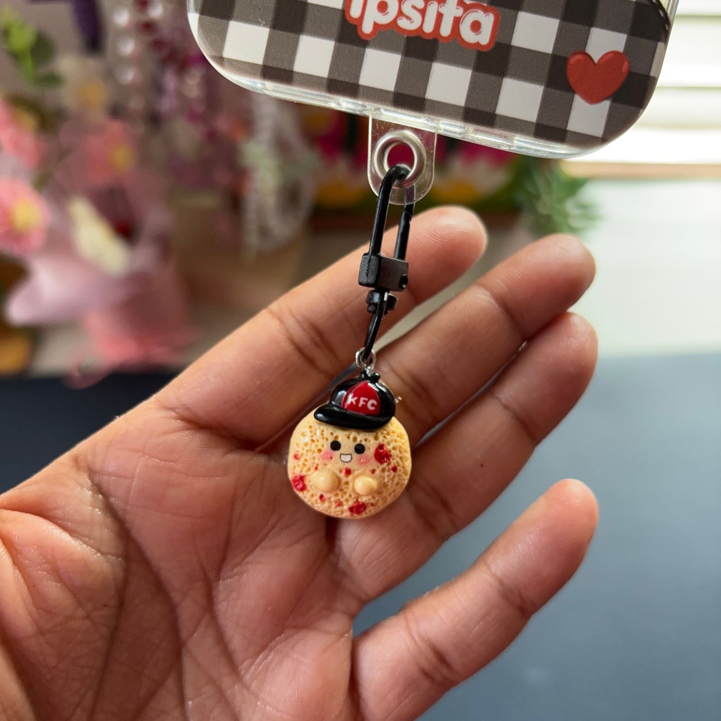 KFC Clear Silicone Phone Case with Small Charm
