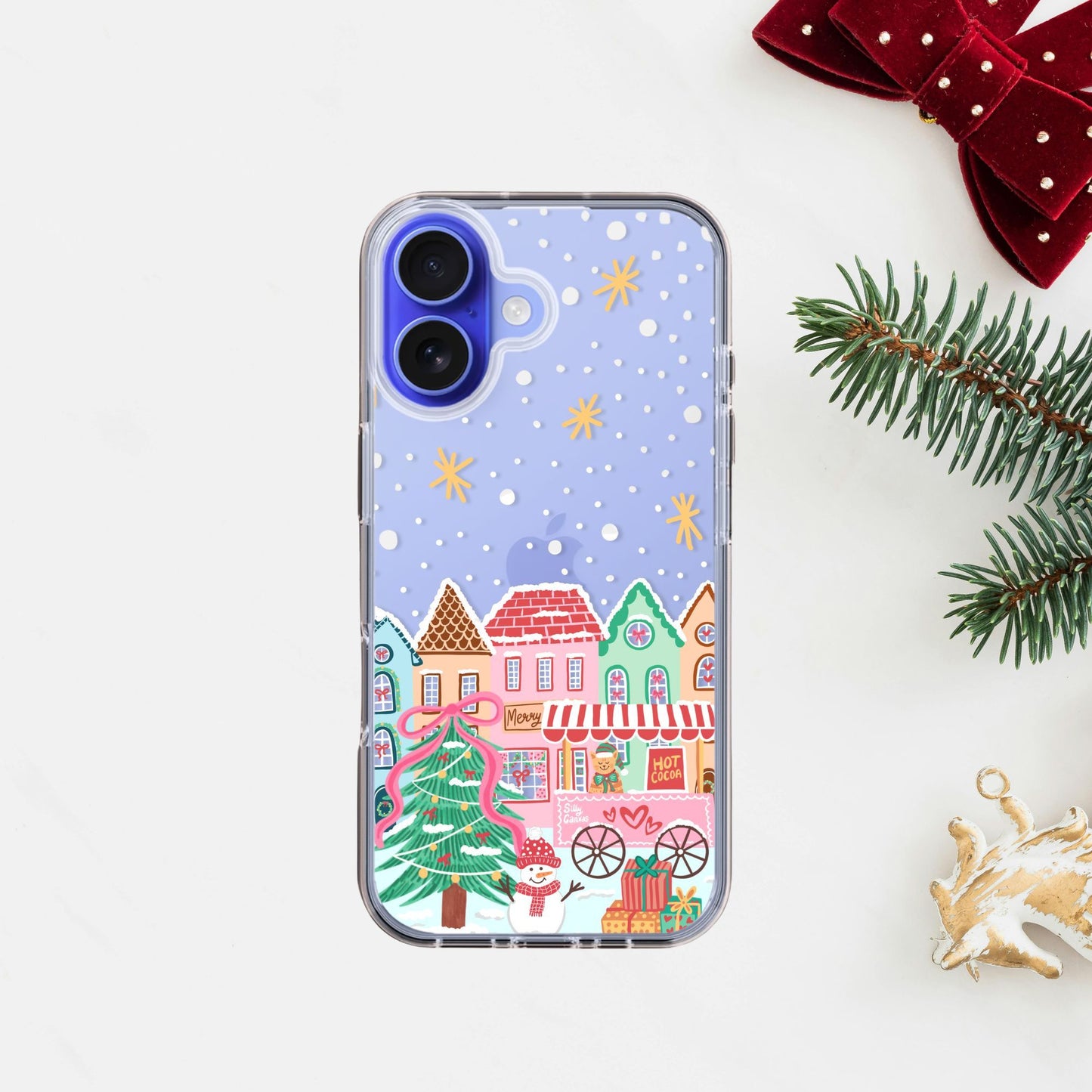 Clear Silicone Case Christmas Village