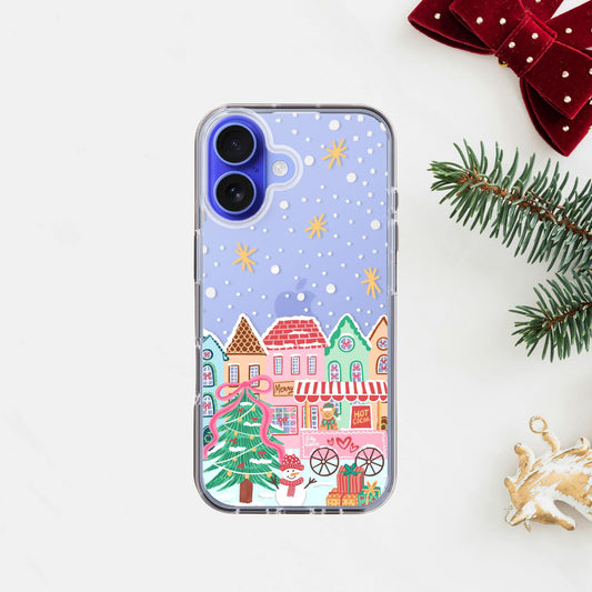 Clear Silicone Case Christmas Village
