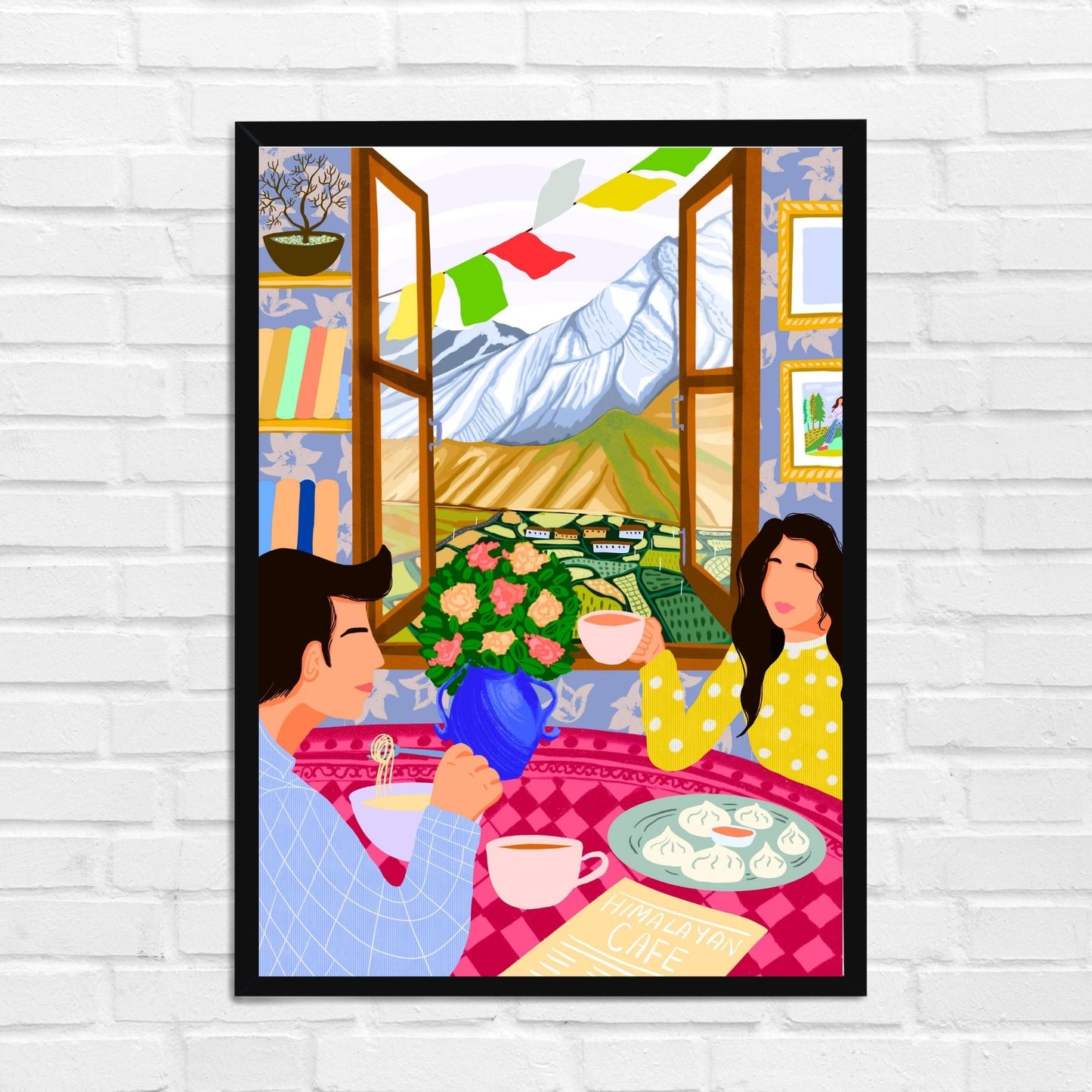 Mountain Travellers & Pahaadi Momo Travel Wall Art