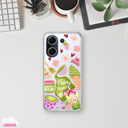 Matcha Mood Clear Silicone Case
