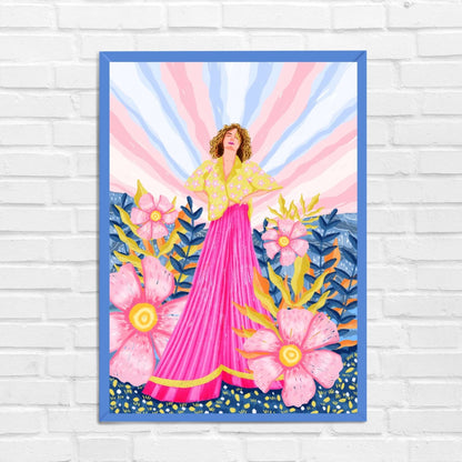 Lady in Pink Wall Art