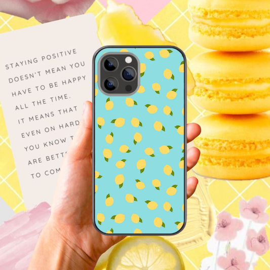 Summer Fresh Lemon Pattern Glass Case