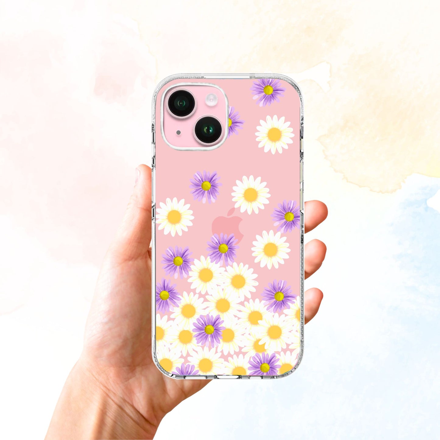 Clear Silicone Case - Pretty Daisies