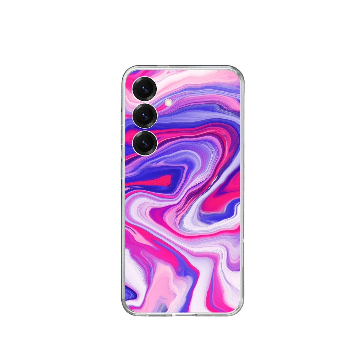 Marble Silicone Phone Case Pink