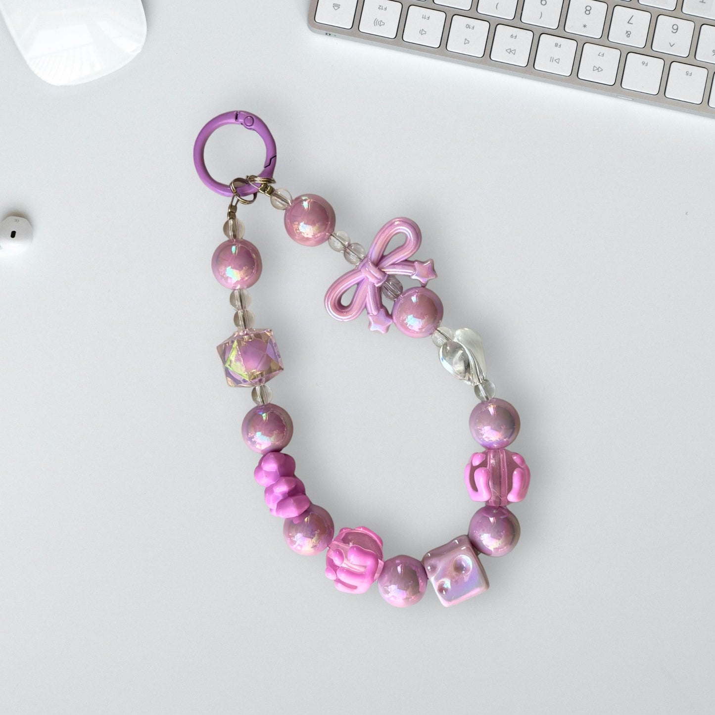 Purple Hearts & Bows Cute Phone & Bag Fashion Charm