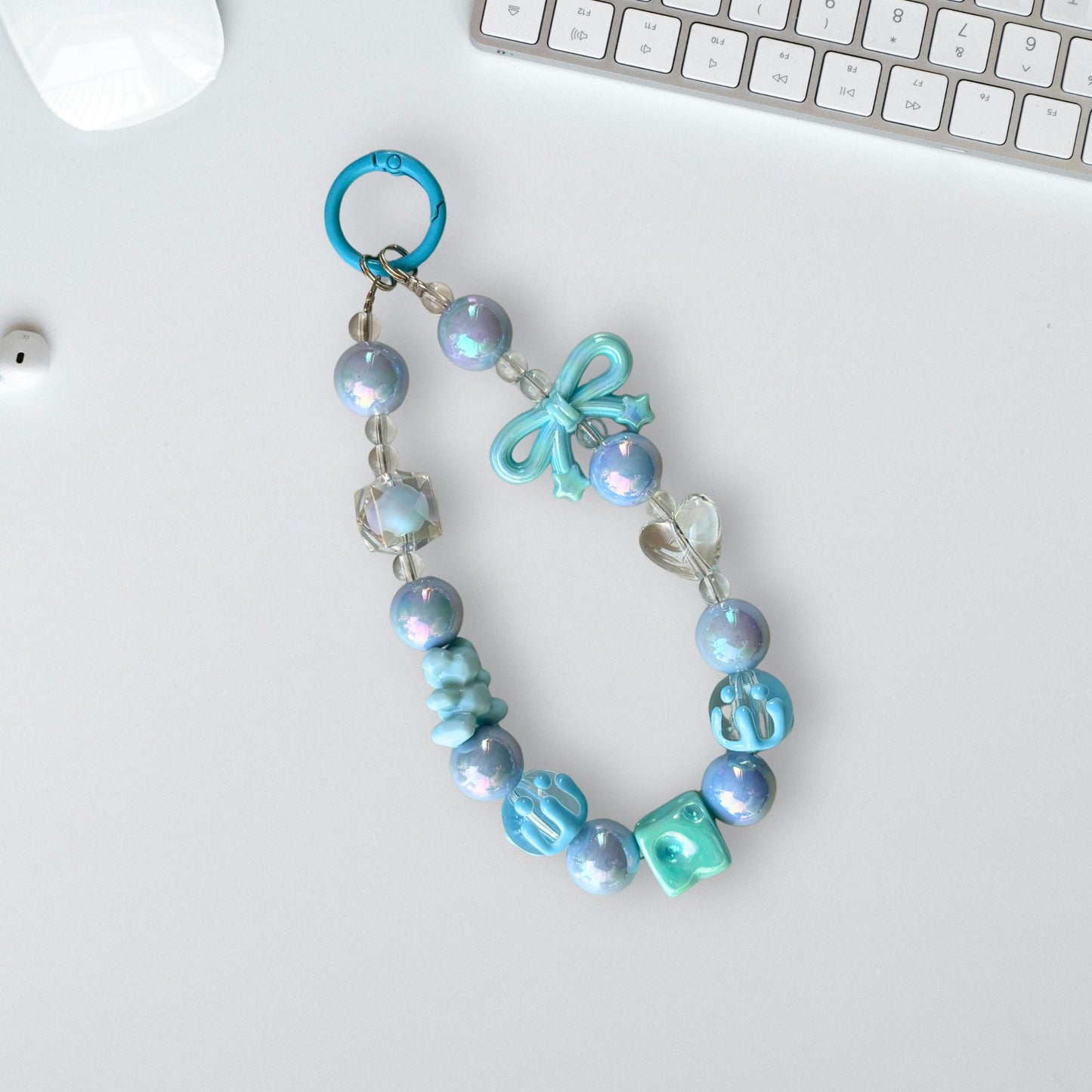 Blue Hearts & Bows Cute Phone & Bag Fashion Charm