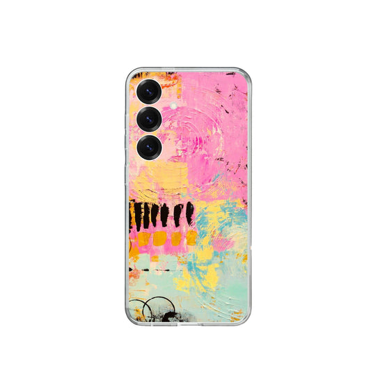 Aesthetic Art Silicone Phone Case Pink