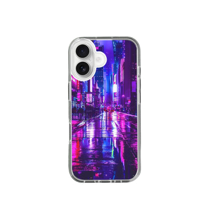 Neon Futuristic City Silicone Phone Case