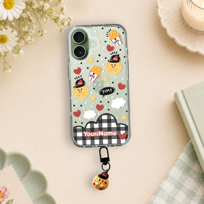 KFC Clear Silicone Phone Case with Small Charm