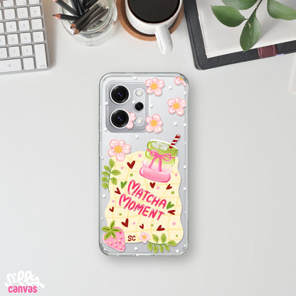 Matcha Moment Silicone Clear Case