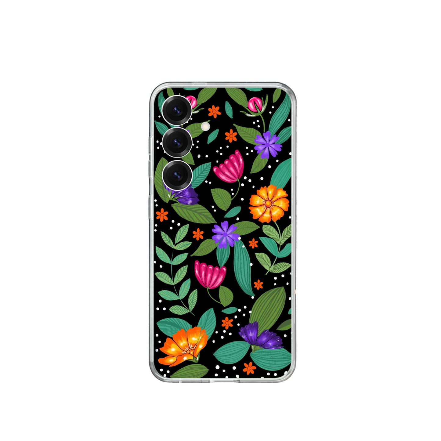 Printed Silicone Phone Case - Flower Bouquet