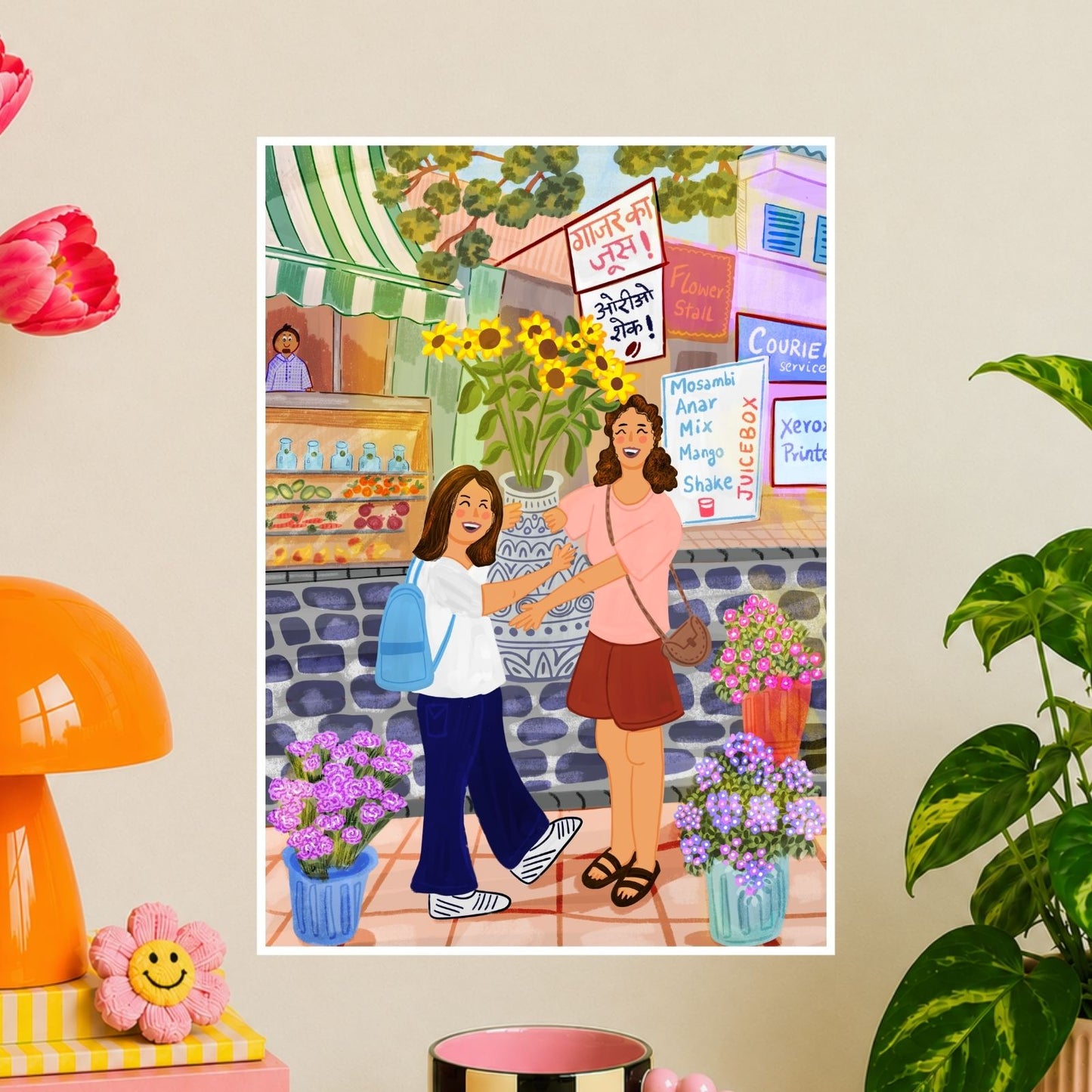 Best Friends on a day out Wall Art